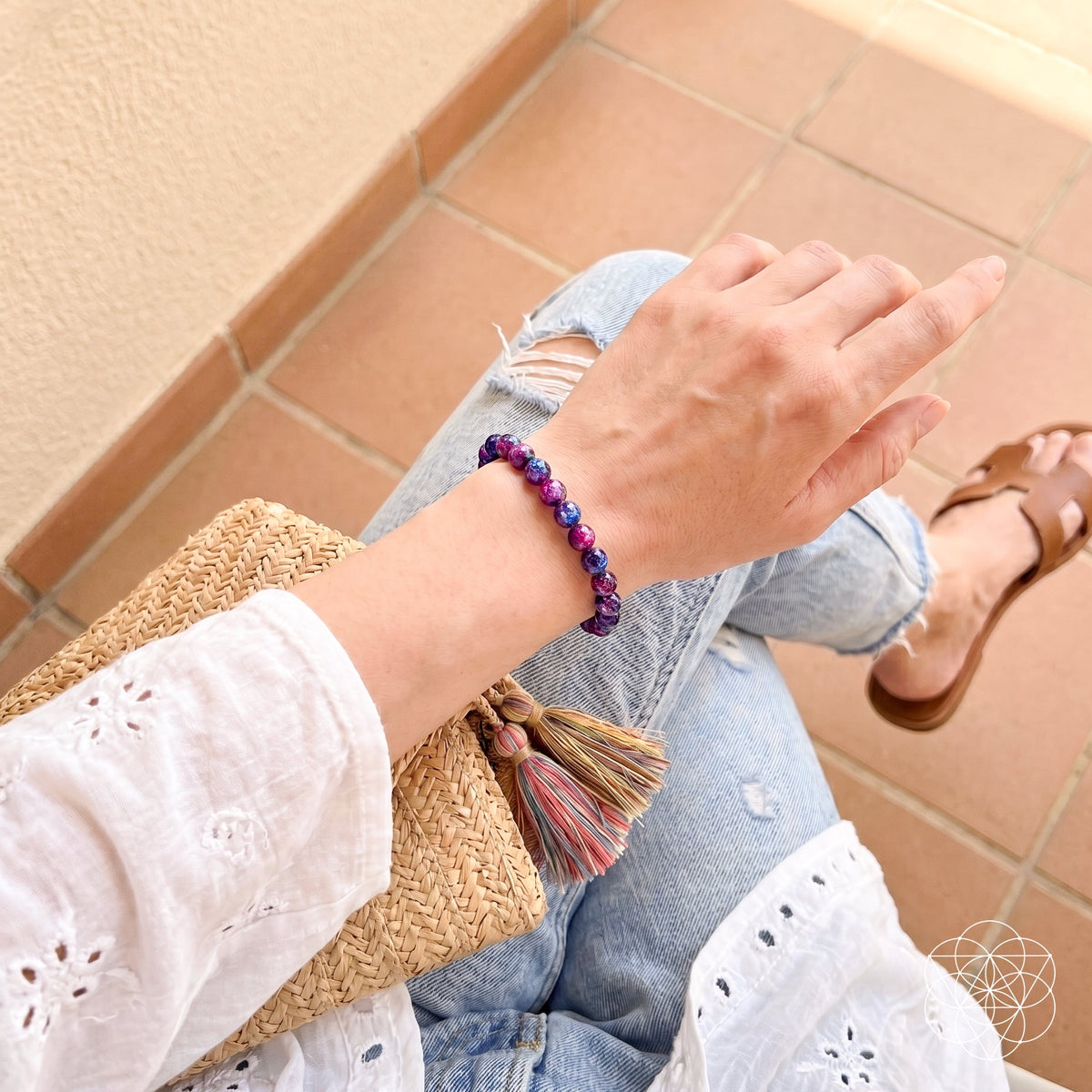 Galaxy Tiger’s Eye Beaded Bracelet — 6 mm