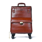 Leather Carry-On Trolley Bag