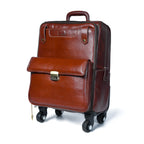 Leather Carry-On Trolley Bag