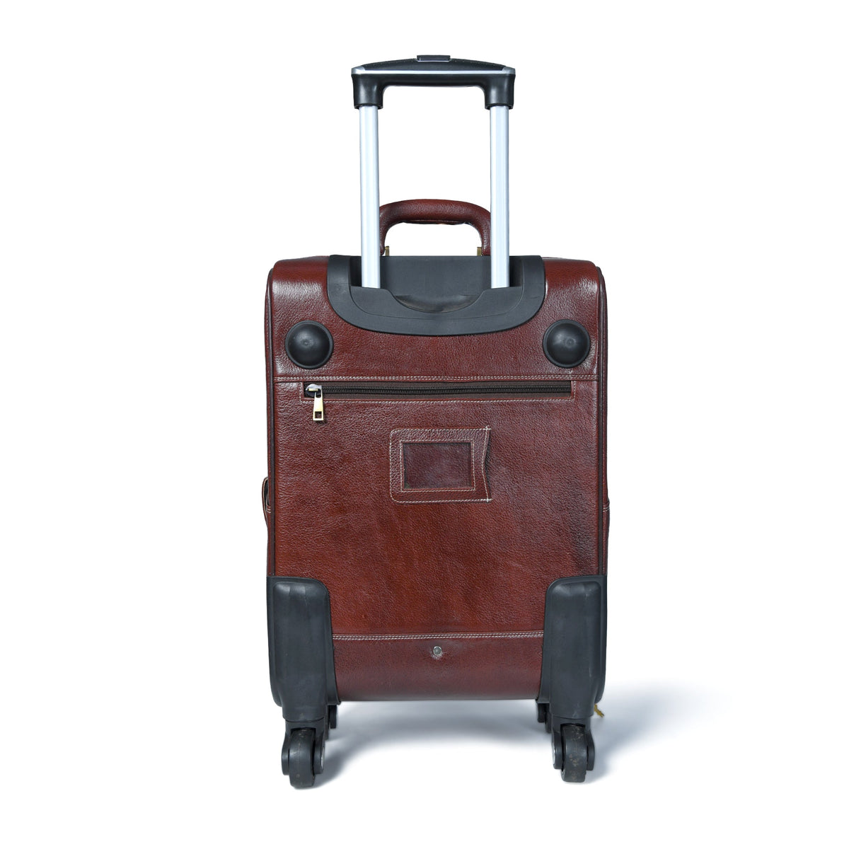 Leather Carry-On Trolley Bag