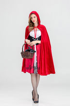 Little Red Riding Hood Halloween Costume — Red Dress & Cloak