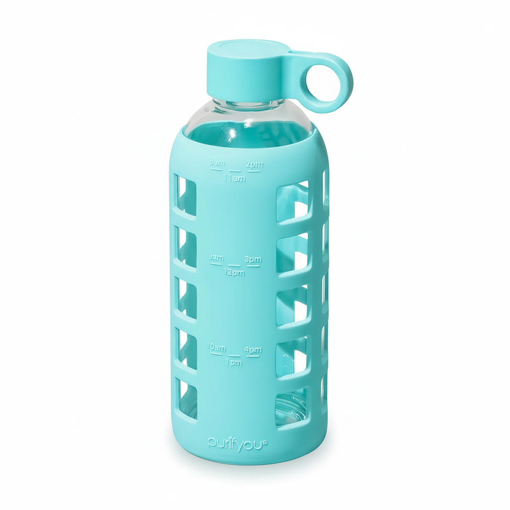 Purifyou Glass Water Bottle — Silicone Sleeve