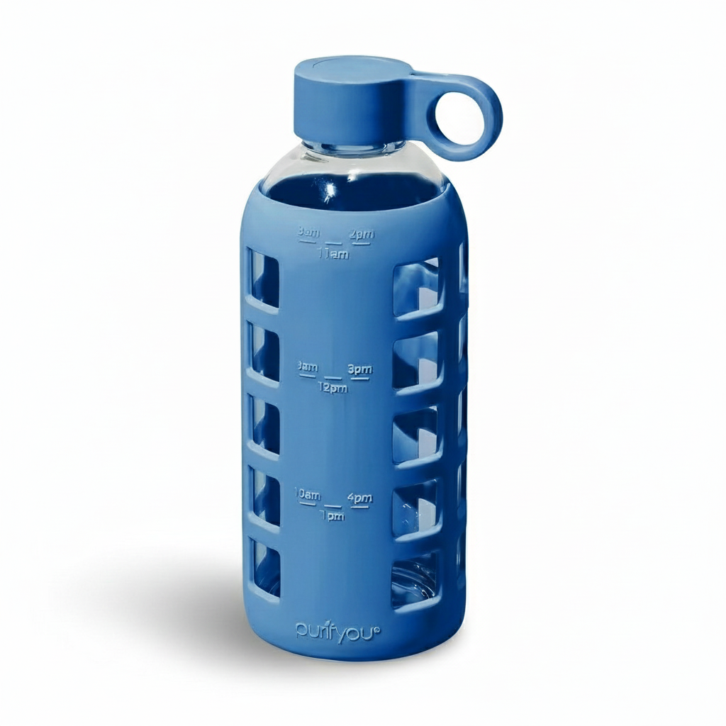 Purifyou Glass Water Bottle — Silicone Sleeve