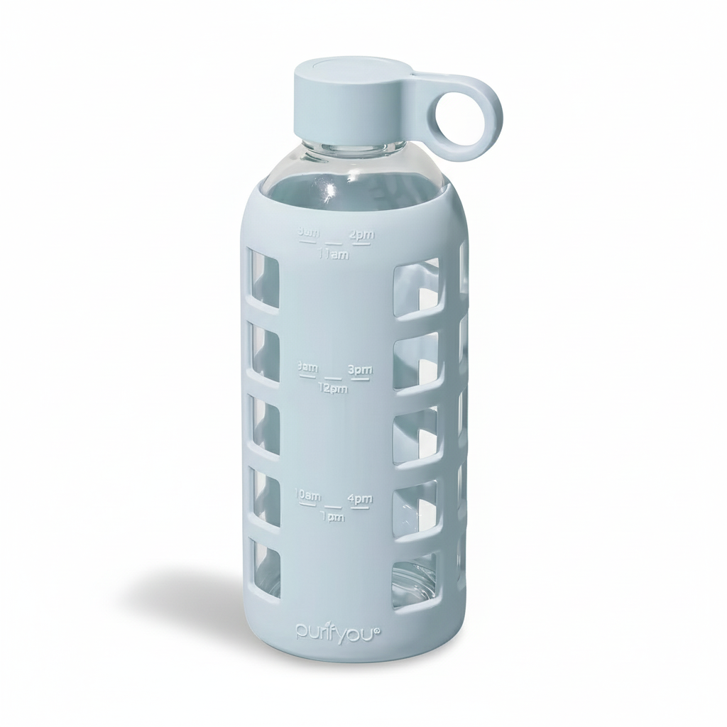 Purifyou Glass Water Bottle — Silicone Sleeve