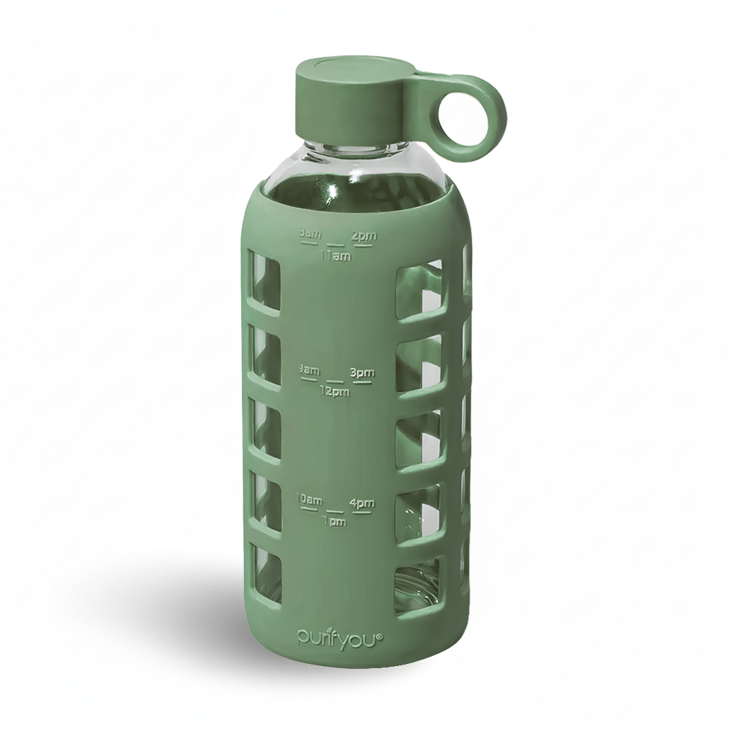 Purifyou Glass Water Bottle — Silicone Sleeve