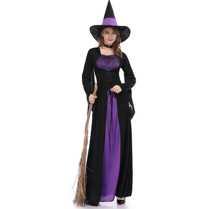 Black & Purple Witch Costume – Halloween Party Costume
