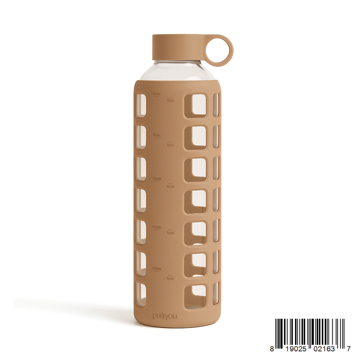 Purifyou Glass Water Bottle — Silicone Sleeve