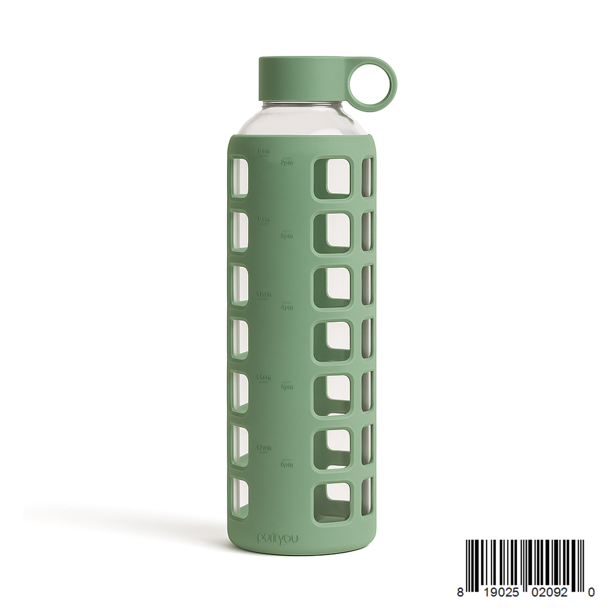 Purifyou Glass Water Bottle — Silicone Sleeve