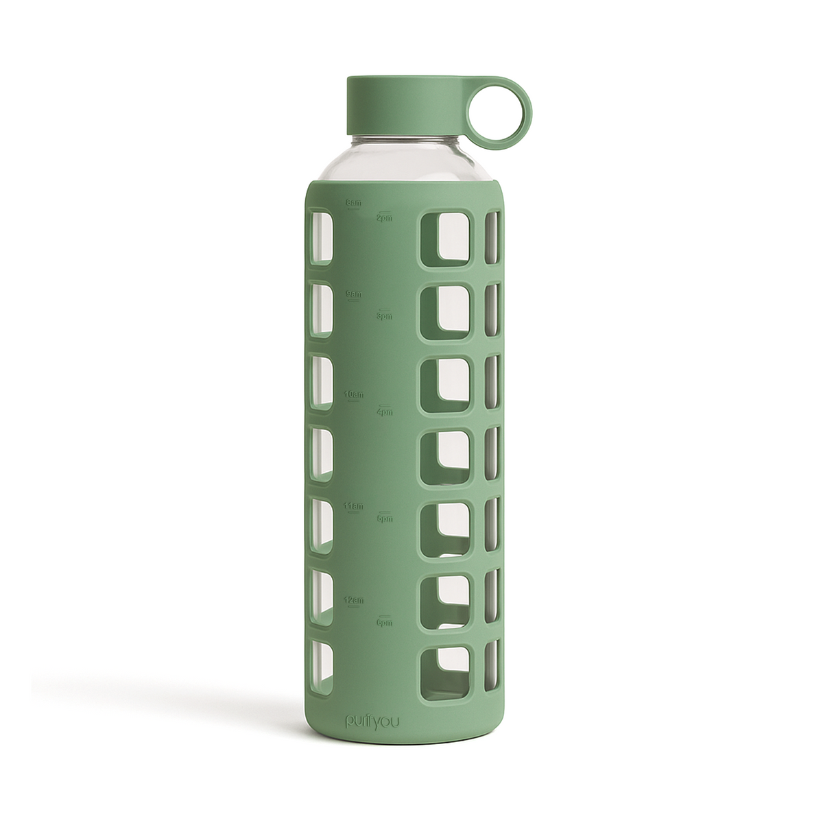 Purifyou Glass Water Bottle — Silicone Sleeve
