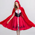 Little Red Riding Hood Halloween Costume — Red Dress & Cloak