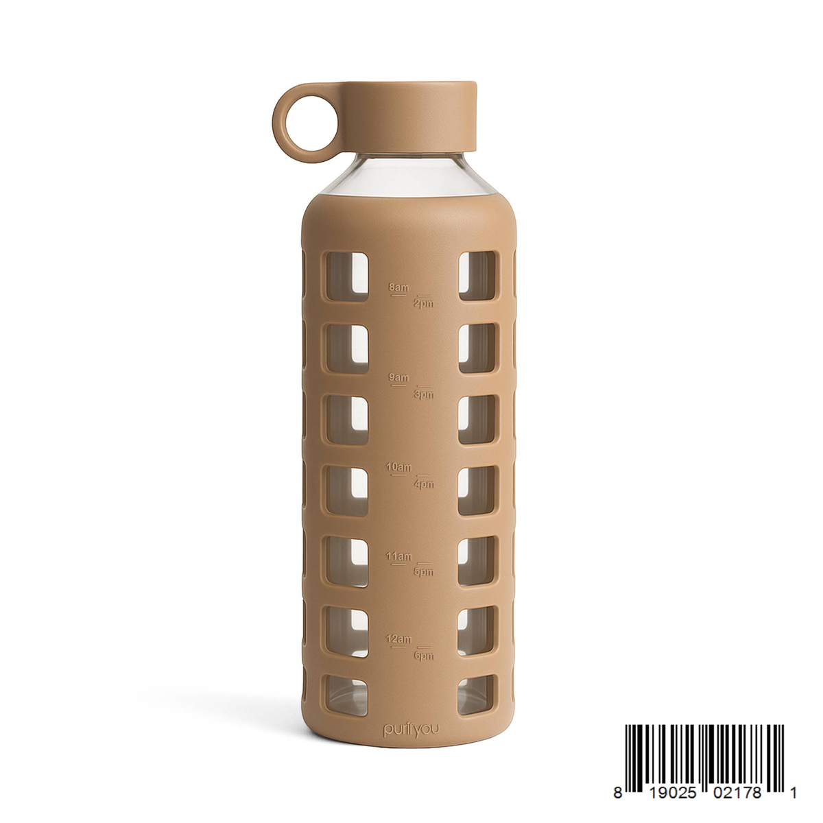 Purifyou Glass Water Bottle — Silicone Sleeve
