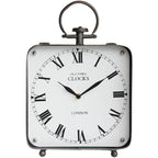 Black Vintage Style Large Metal Table Clock