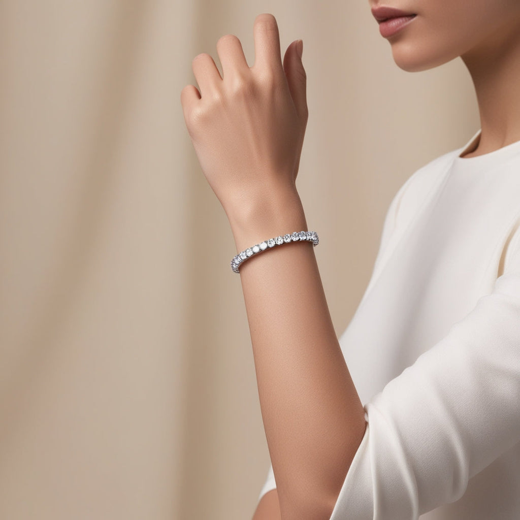 4 CTW Lab-Grown Diamond Tennis Bracelet — 14K Gold