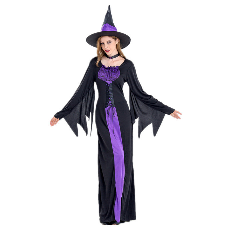 Black & Purple Witch Costume – Halloween Party Costume
