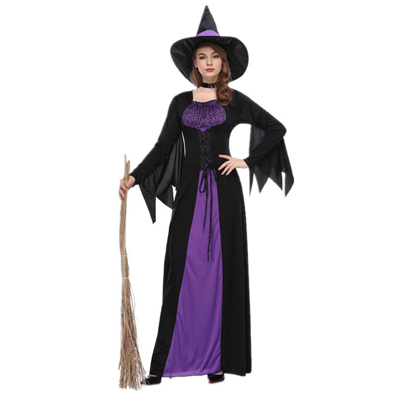Black & Purple Witch Costume – Halloween Party Costume