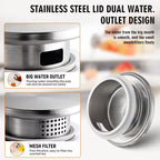 2-Pack 1-Gallon Square Glass Pitcher Set with Lid and Spout