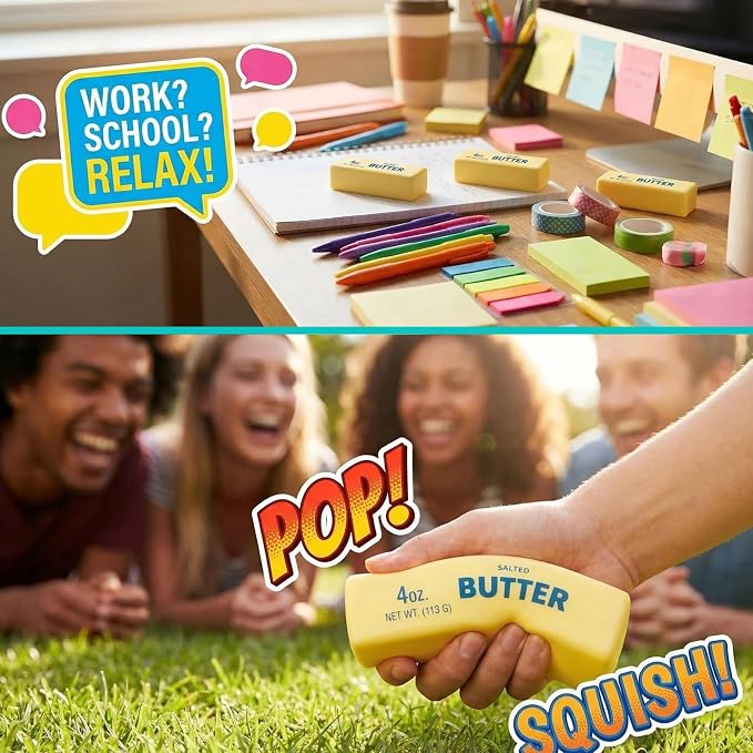 Slow-Rising Butter Stick Fidget Toys — 2-Pack