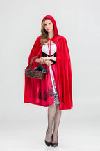 Little Red Riding Hood Halloween Costume — Red Dress & Cloak