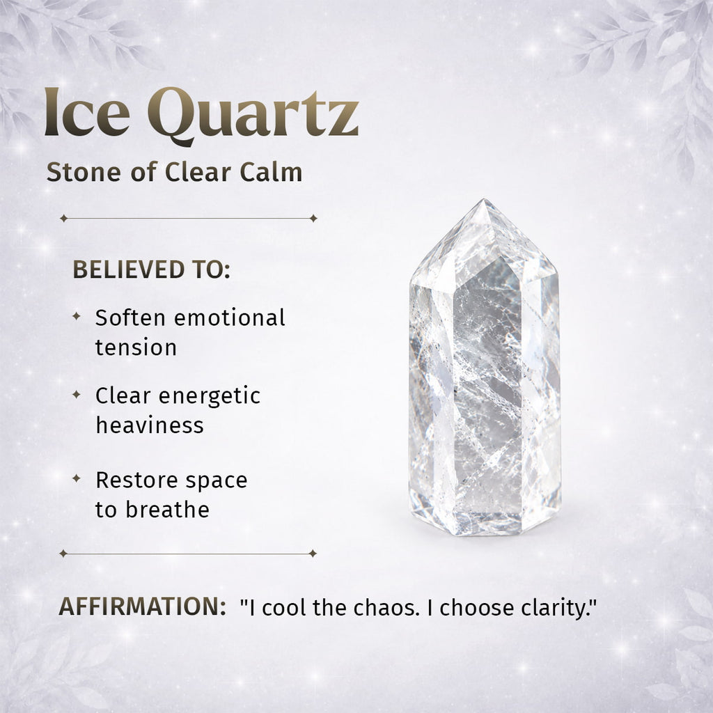Ice Quartz Beaded Bracelet — 6 mm
