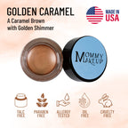 Golden Caramel Any Wear Creme - A Waterproof Multi-tasking creme to powder product for eyes, cheeks & lips. Can be worn anywhere