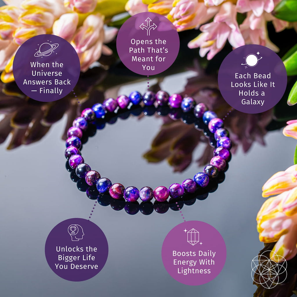 Galaxy Tiger’s Eye Beaded Bracelet — 6 mm