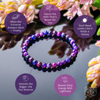 Galaxy Tiger’s Eye Beaded Bracelet — 6 mm