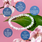 Ice Quartz Beaded Bracelet — 6 mm