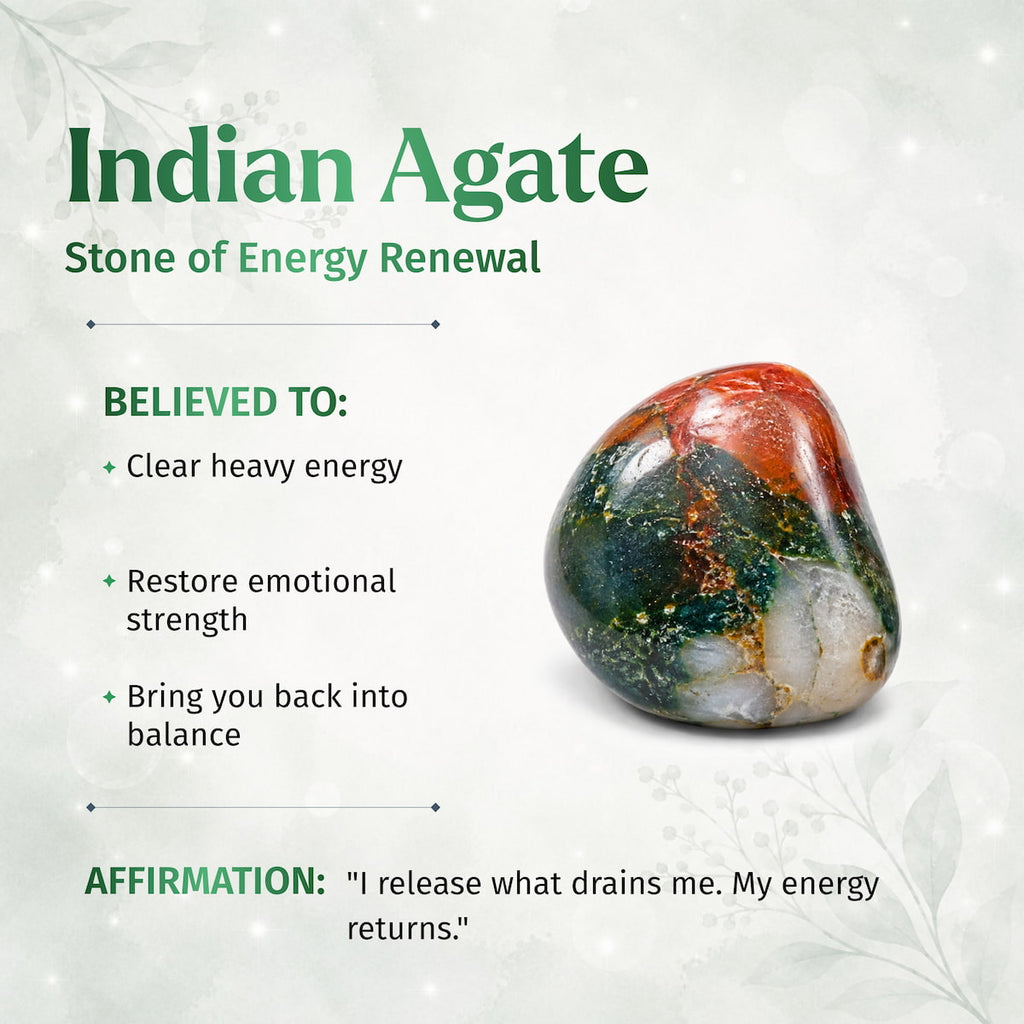 Indian Agate Beaded Bracelet