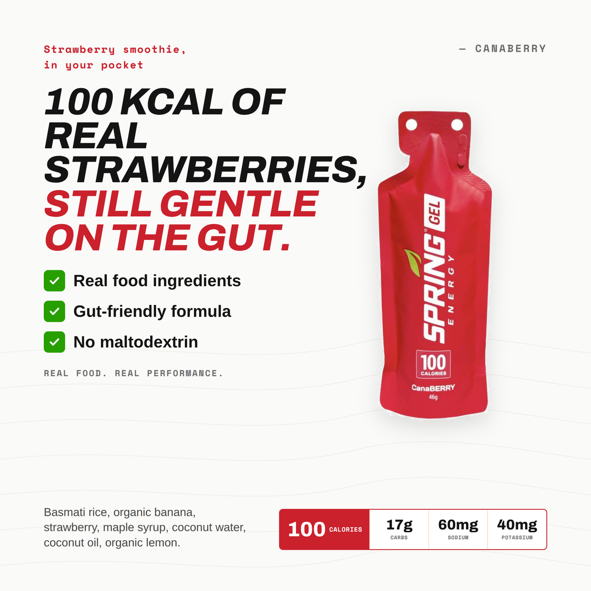 Canaberry Strawberry Smoothie Energy Gel
