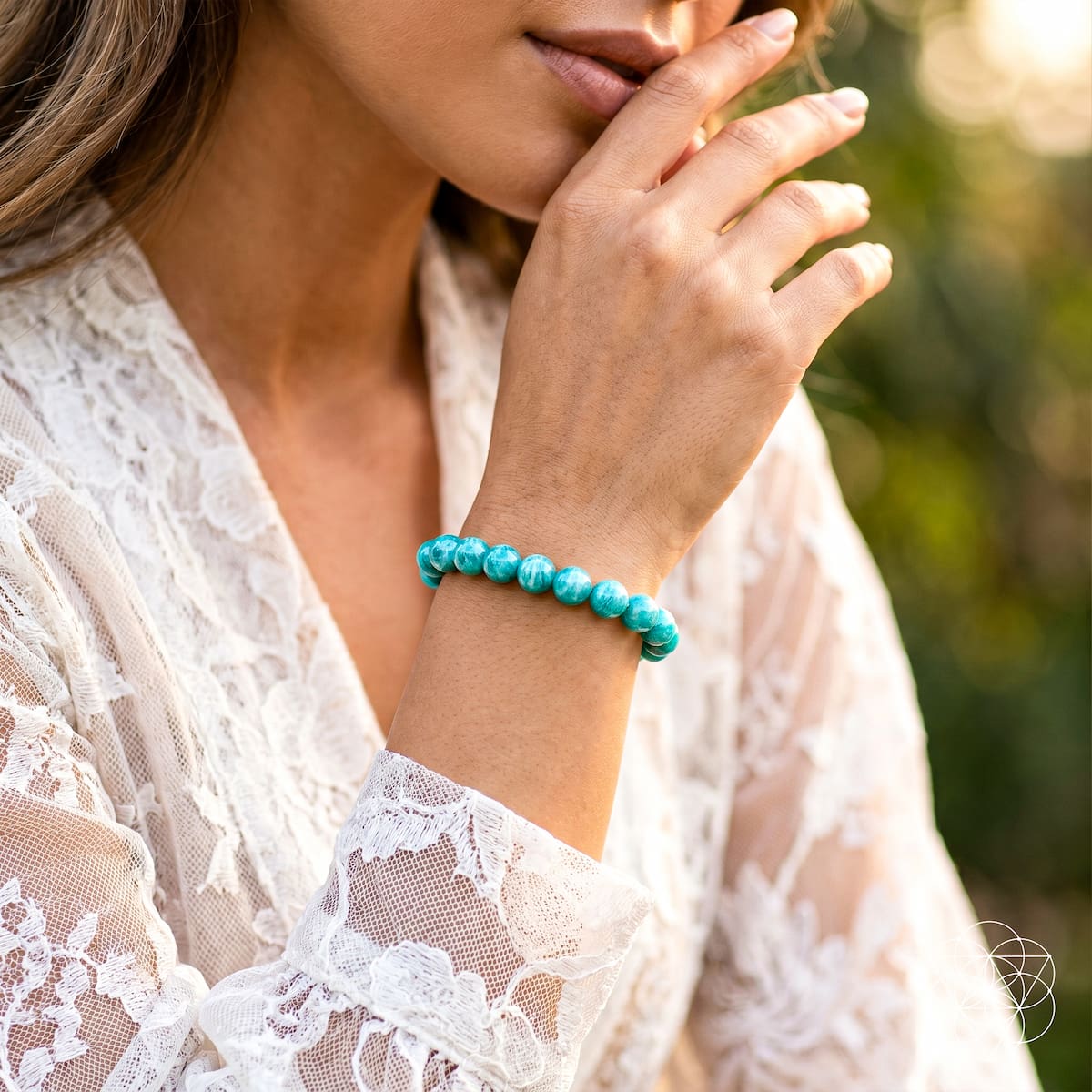 Blue Amazonite Beaded Bracelet