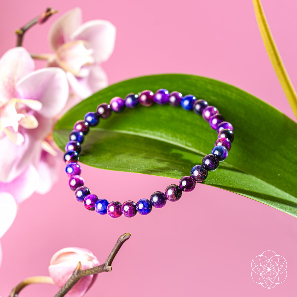 Galaxy Tiger’s Eye Beaded Bracelet — 6 mm