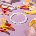 Ice Quartz Beaded Bracelet — 6 mm