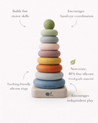 Silicone Ring Stacking Toy — 10-Piece Set | LYTL®️