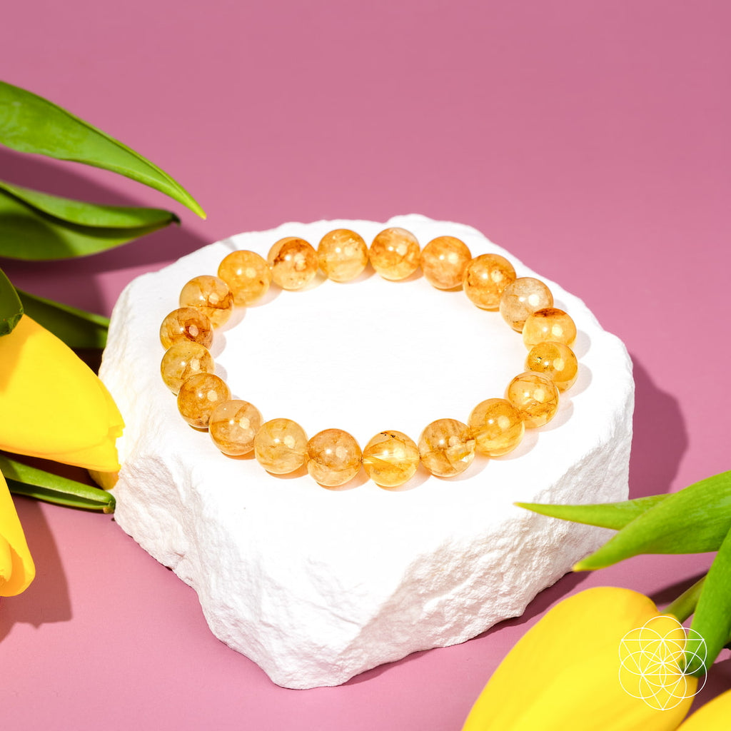 Golden Healer Quartz Beaded Bracelet