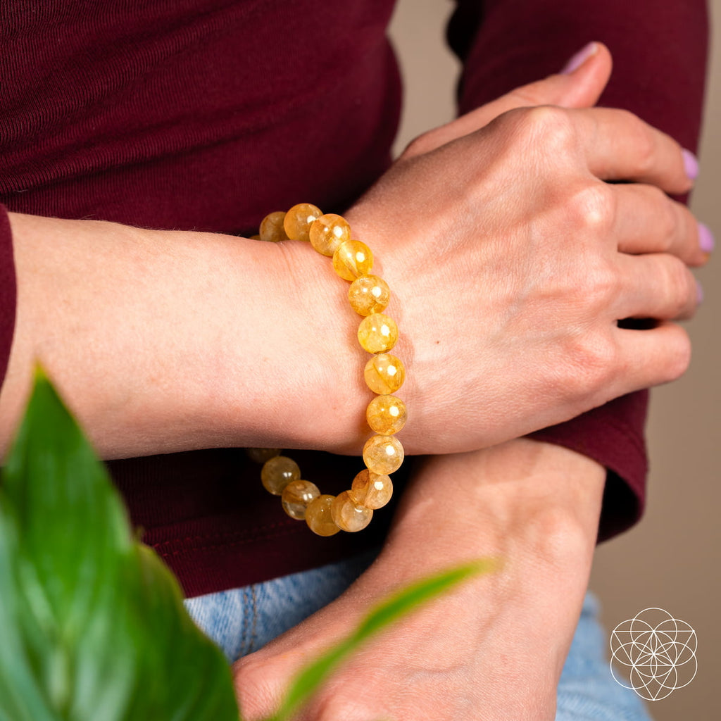 Golden Healer Quartz Beaded Bracelet