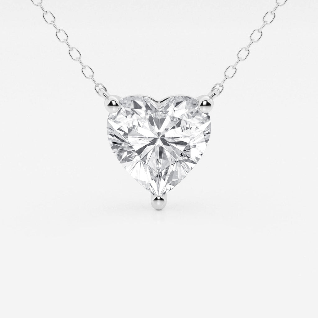 3 CTW Heart Lab-Grown Diamond Pendant — 14K Gold