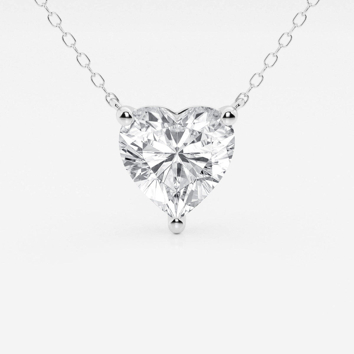 3 CTW Heart Lab-Grown Diamond Pendant — 14K Gold