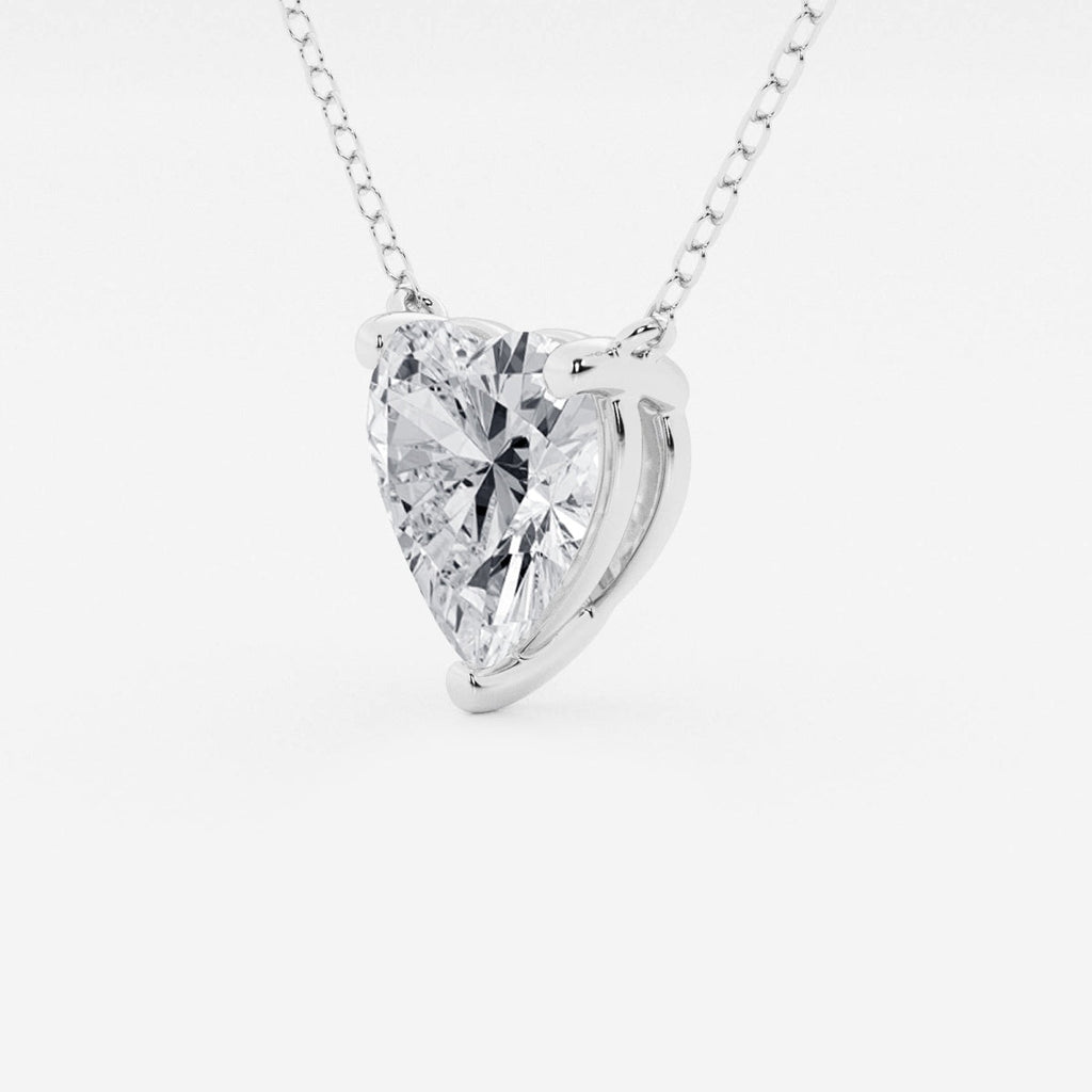 3 CTW Heart Lab-Grown Diamond Pendant — 14K Gold