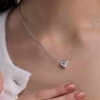 3 CTW Heart Lab-Grown Diamond Pendant — 14K Gold