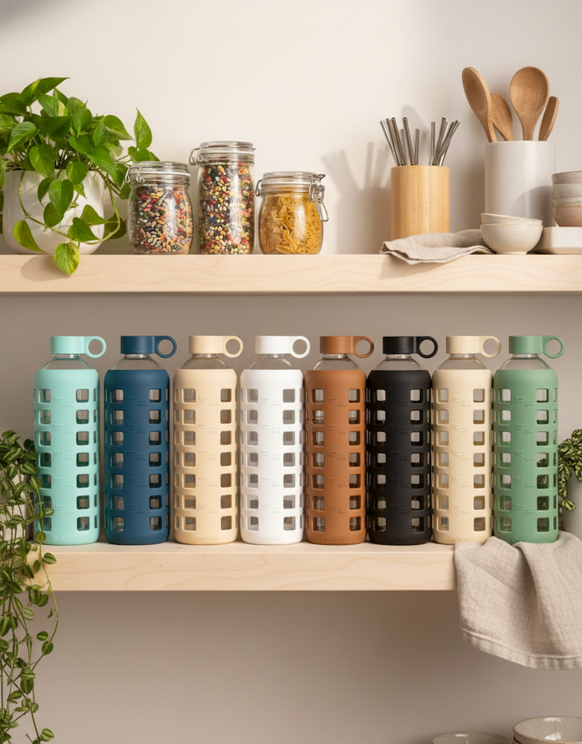 Purifyou Glass Water Bottle — Silicone Sleeve
