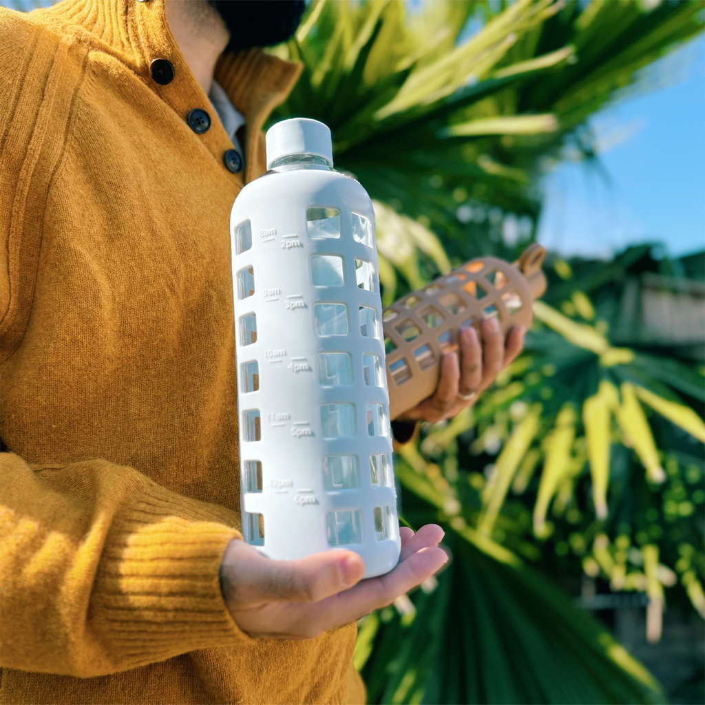 Purifyou Glass Water Bottle — Silicone Sleeve