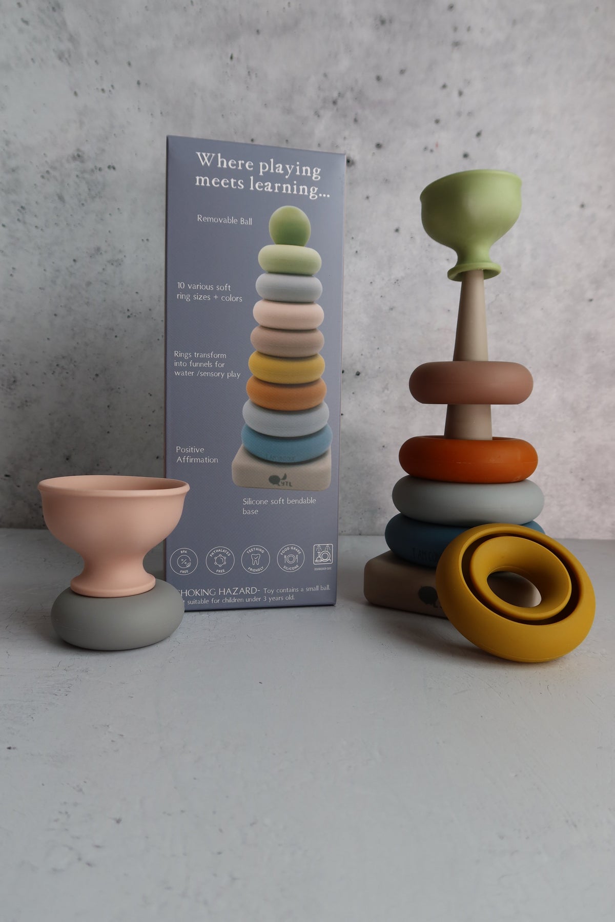 Silicone Ring Stacking Toy — 10-Piece Set | LYTL®️