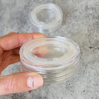 Skinny Series Glass Bottles Set w/ Crystal Clear Lids, 16 oz