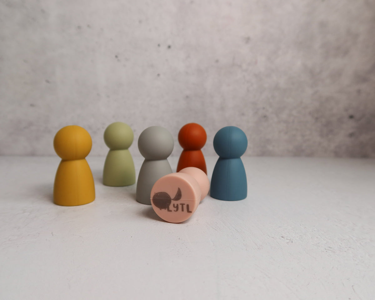 Mini Silicone Peg Dolls – Set of 6 | LYTL®️