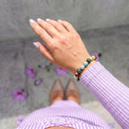 Indian Agate Beaded Bracelet