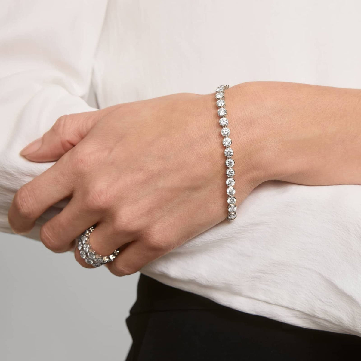 10 CTW Moissanite Tennis Bracelet — Gold Plated