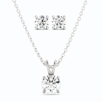 3 CTW Moissanite Earrings & Pendant Set