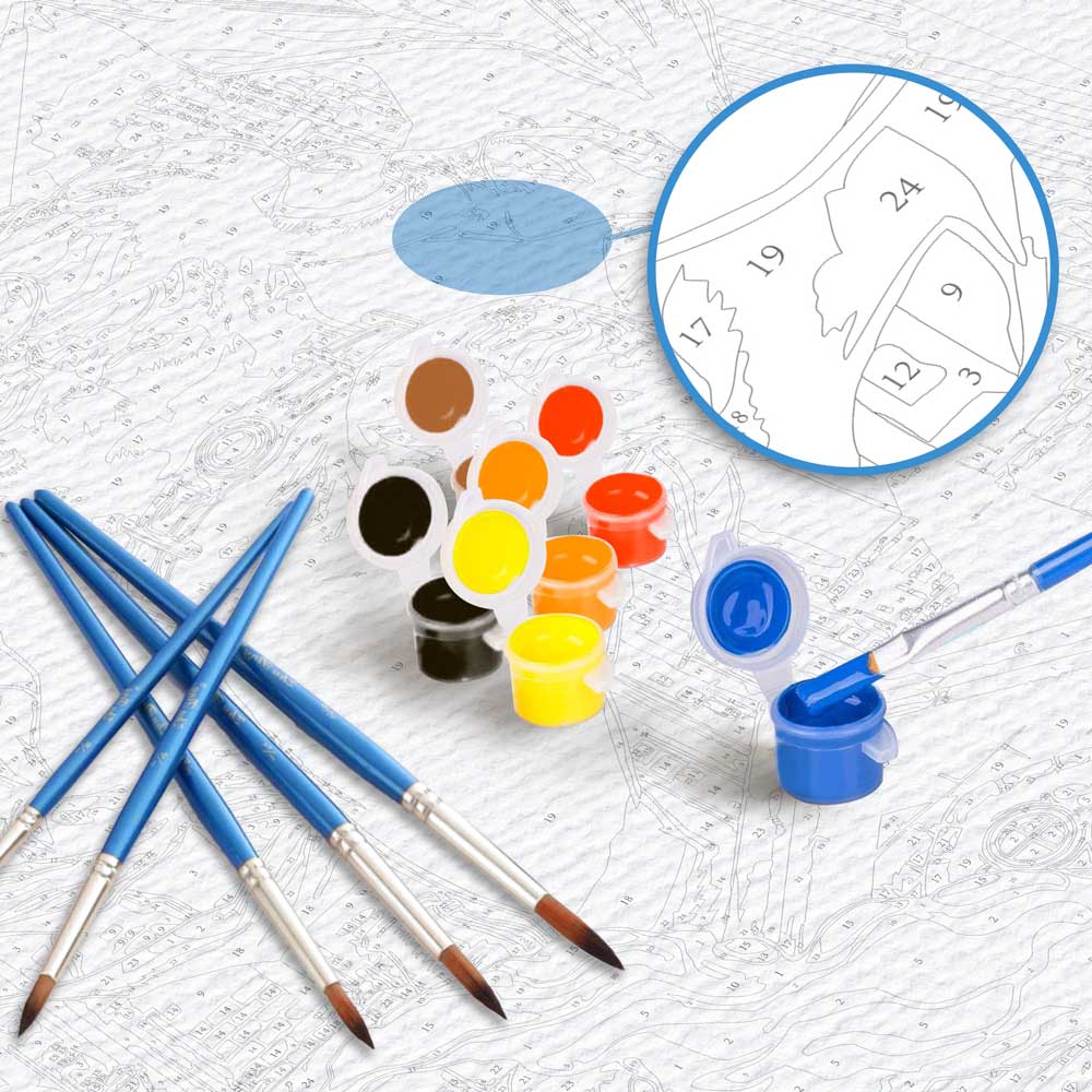 Beach House View - Paint By Numbers Kit