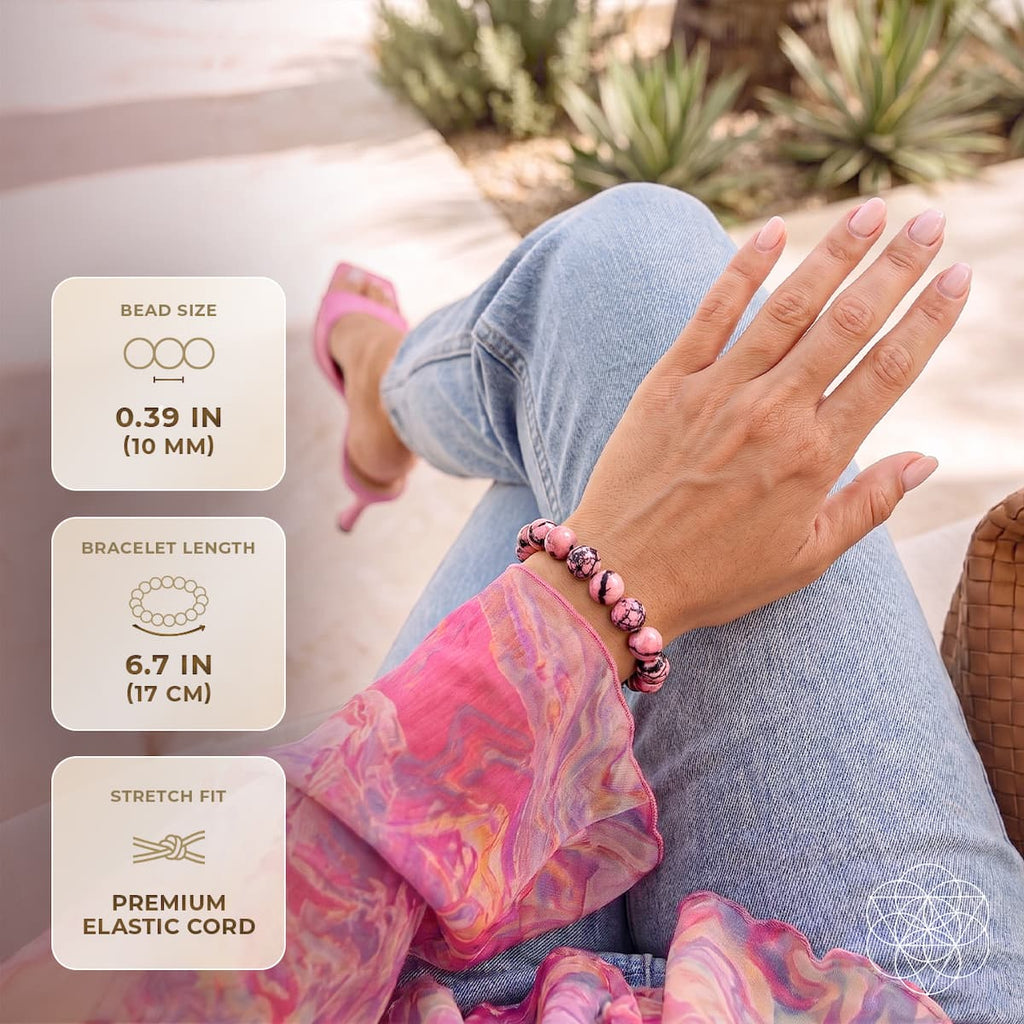 Rhodonite Beaded Bracelet