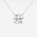 3 CT Lab-Grown Diamond Solitaire Pendant — 14K Gold